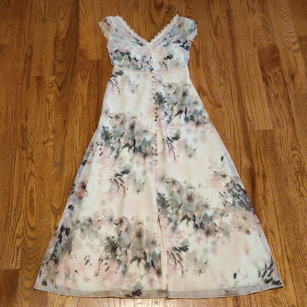 Little Mistress Pastel Floral Maxi Dress